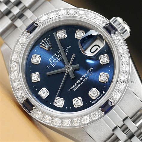 ladies rolex datejust blue dial with diamonds and diamond bezel|rolex lady datejust 31 everose.